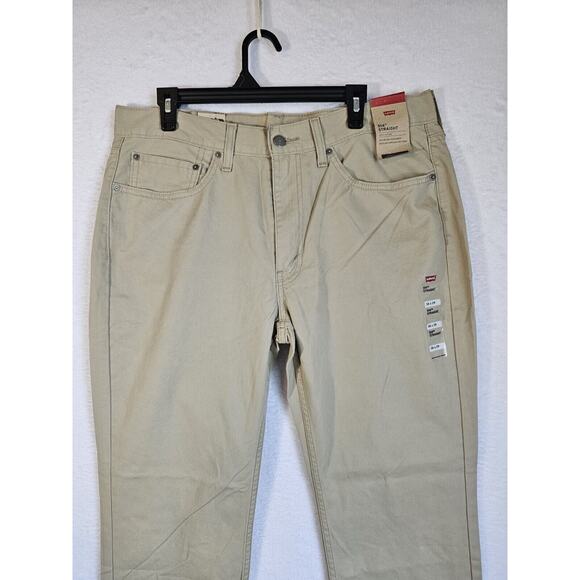 Levi's 514 Straight Fit Beige Khaki Twill 5-Pocket Pants‎ Sz 36 x 29 - Picture 6 of 13